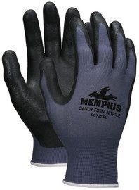MCR Safety® X-Small NXG 13 Gauge Black Nitrile Palm And Fingertip Coated Work Gloves With Nylon Liner And Knit Wrist