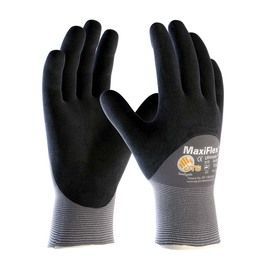 PIP Global Safety® X-Small MaxiFlex® Ultimate™ 15 Gauge Black Micro Foam Nitrile Palm Finger And Knuckle Coated Work Gloves With Nylon And Elastane Liner And Knit Wrist