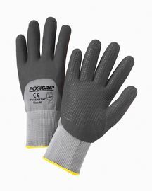 PIP Global Safety® Medium PosiGrip® 15 Gauge Black Foam Nitrile Palm Finger And Knuckle Coated Work Gloves With Nylon And Spandex Liner And Knit Wrist