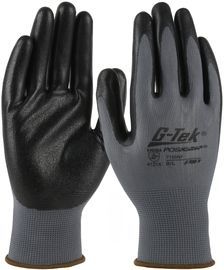 PIP Global Safety® 2X G-Tek® PosiGrip® 13 Gauge Black Foam Nitrile Palm And Finger Coated Work Gloves With Polyester Liner And Knit Wrist
