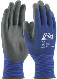 PIP Global Safety® Small G-Tek® 15 Gauge Black Foam Nitrile Palm And Finger Coated Work Gloves With Polyester Liner And Knit Wrist