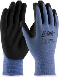 PIP Global Safety® X-Large G-Tek® 13 Gauge Black Nitrile Palm And Finger Coated Work Gloves With Nylon Liner And Knit Wrist