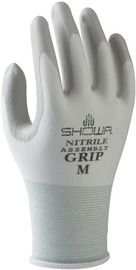 SHOWA™ Size 8 ATLAS® 13 Gauge Nitrile Palm Coated Work Gloves With Nylon Knit Liner And Knit Wrist
