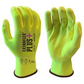Armor Guys Large Extraflex® Plus 15 Gauge Hi-Vis Yellow Nitrile Palm Coated Work Gloves With Hi-Vis Yellow Extraflex® Plus Liner And Knit Wrist