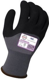 Armor Guys X-Large ExtraFlex® 15 Gauge Black And Gray Nitrile 3/4 With Dots Coated Work Gloves With Gray Nylon Liner And Knit Wrist