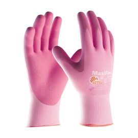 PIP Global Safety® Small MaxiFlex® Active 15 Gauge Pink Micro Foam Nitrile Palm And Finger Coated Work Gloves With Elastane And Lycra® Liner And Knit Wrist
