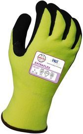 Armor Guys Large ExtraFlex® 13 Gauge Black And Hi-Vis Yellow Nitrile 3/4 Coated Work Gloves With Hi-Vis Yellow Engineered Yarn Liner And Knit Wrist