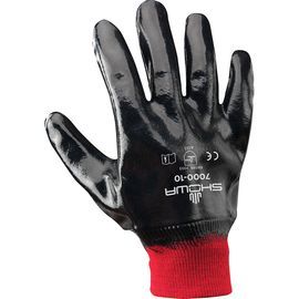 SHOWA™ Size 10 Heavy Duty Nitrile Palm Coated Work Gloves With Cotton Liner And Knit Wrist
