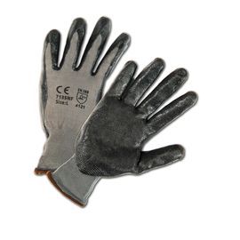 PIP Global Safety® X-Small G-Tek® PosiGrip® 13 Gauge Black Foam Nitrile Palm And Finger Coated Work Gloves With Polyester Liner And Knit Wrist