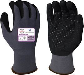 Armor Guys X-Large ExtraFlex® 15 Gauge Black And Gray Nitrile Palm Coated Work Gloves With Gray Nylon Liner And Knit Wrist Armor Guys X-Large ExtraFlex® 15 Gauge Black And Gray Nitrile Palm Coated Work Gloves With Gray Nylon Liner And Knit Wrist