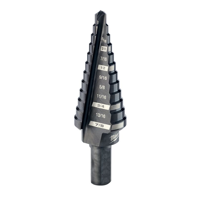 Milwaukee� 3/16 Milwaukee� 3/16" - 7/8" X 2.96" X 1/4" 3-Flat Shank Step Drill Bit