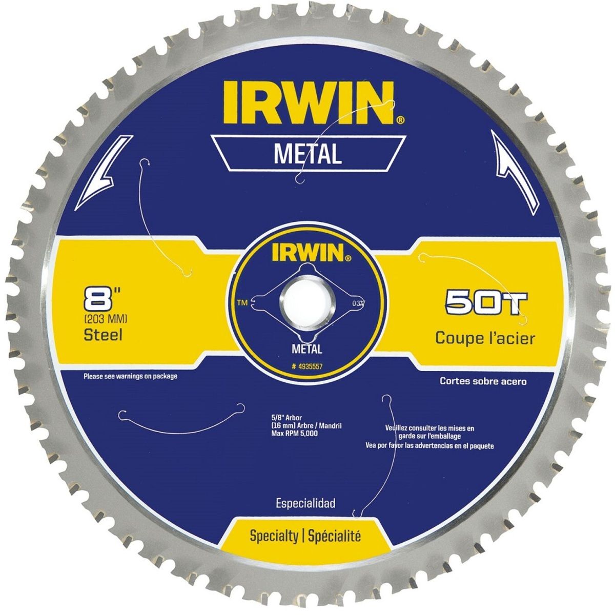 IRWIN� 8 IRWIN� 8" 50 Teeth Carbide Tipped Circular Saw Blade
