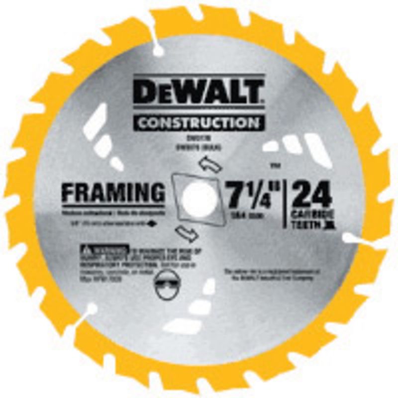 DEWALT� 7 1/4" 24 Teeth Series 20� Tungsten Carbide Tipped Circular Saw Blade
