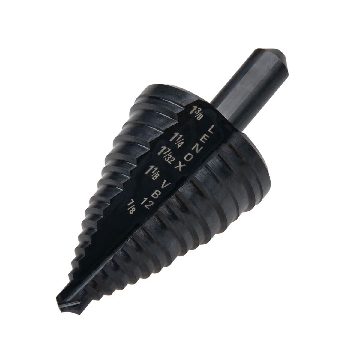 Lenox� 7/8 Lenox� 7/8" - 1-3/8" X 3" X 3/8" Straight/3-Flat Shank Black Oxide Coated Step Drill Bit
