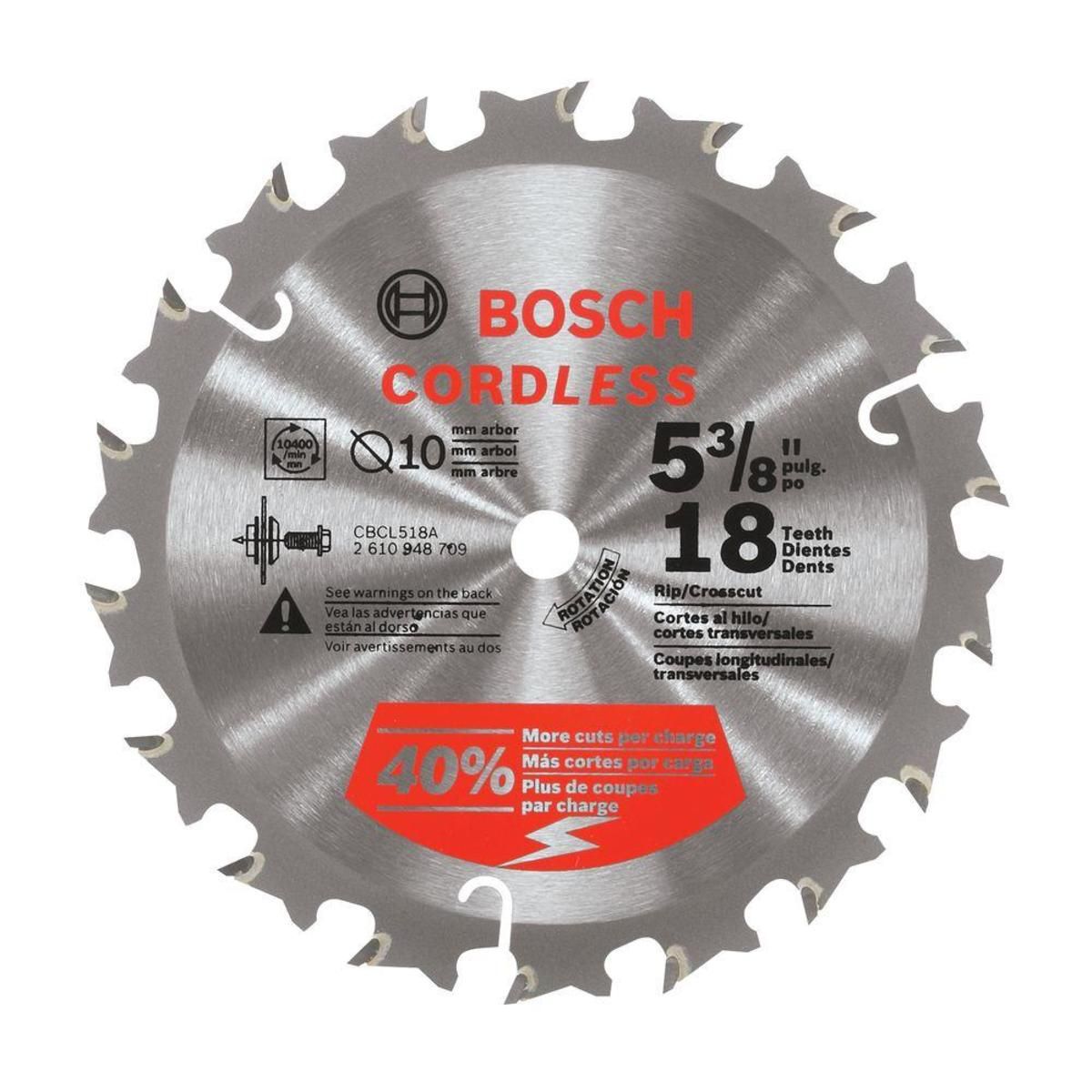 Bosch 5 3/8 Bosch 5 3/8" 18 Teeth Edge Extreme Carbide Tipped Circular Saw Blade
