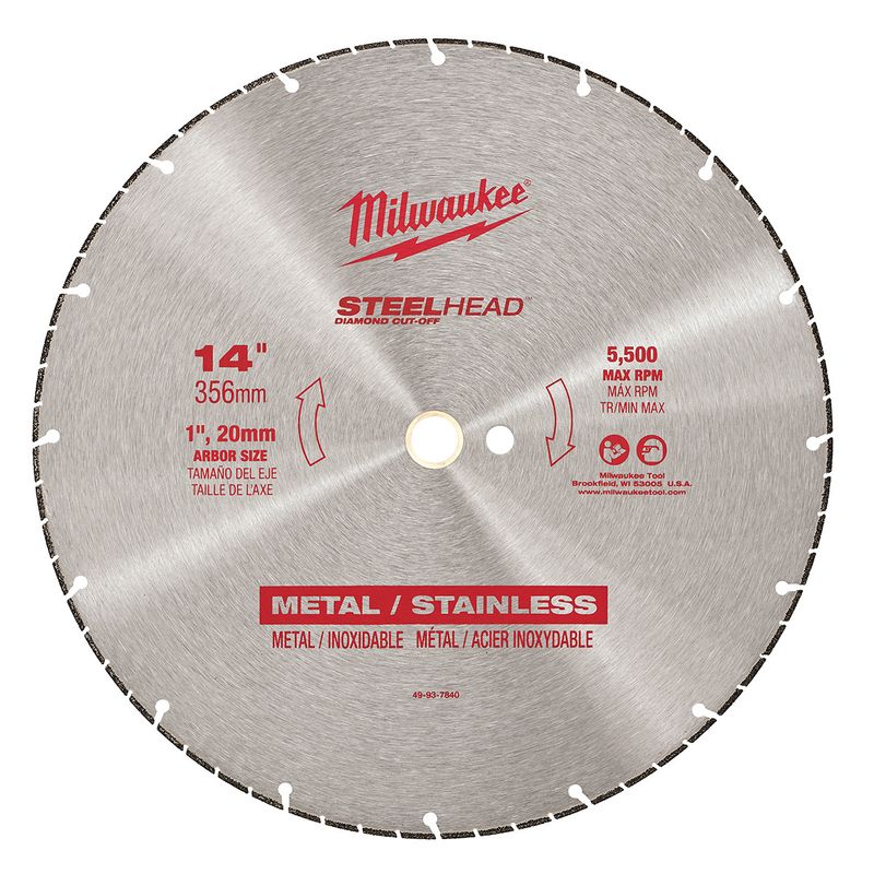 Milwaukee� Steelhead� 14" Diamond Cut Off Blade 64 Teeth