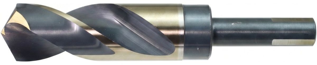 WALTER Drillco Series 1000EF 5/8 WALTER Drillco Series 1000EF 5/8" X 6" X 1/2" 3-Flat Shank Black & Gold Coated S&D Drill Bit