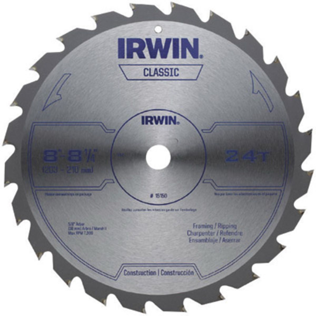 IRWIN� 8 1/4 IRWIN� 8 1/4" 24 Teeth Vise-Grip�/Sprint� Carbide Tipped Circular Saw Blade