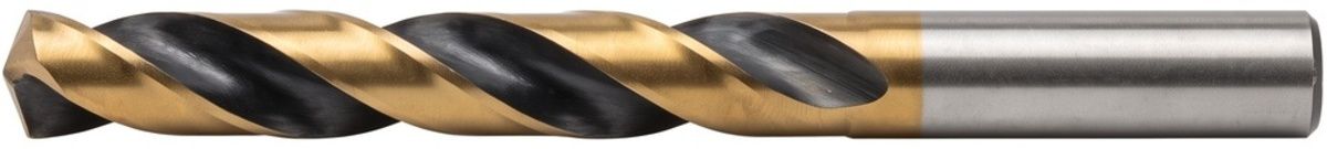 WALTER Drillco Series 400F 3/8 WALTER Drillco Series 400F 3/8" X 5" X 3/8" 3-Flat Shank Black & Gold Coated Jobber Length Drill Bit