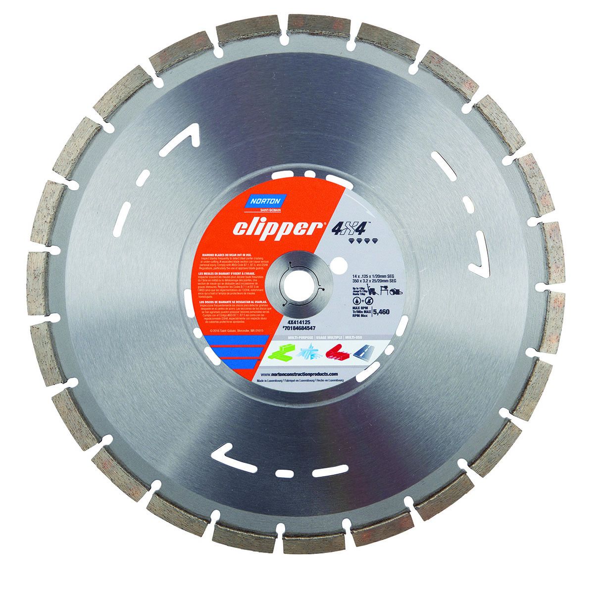 Norton� Clipper 16 Norton� Clipper 16" Coarse Grade Segmented High-Speed Circular Saw Blade