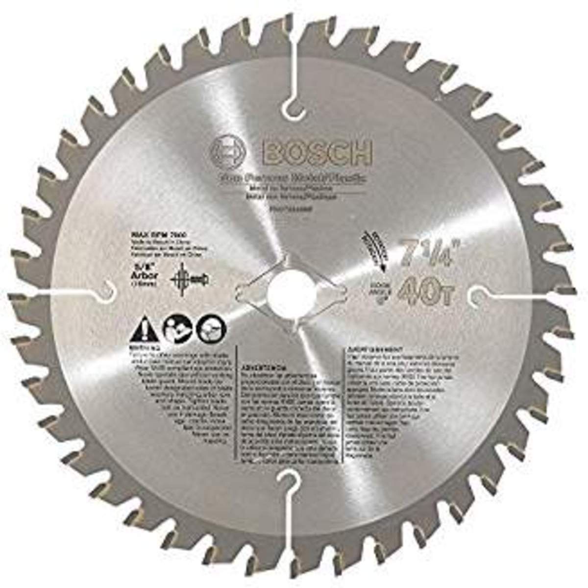 Bosch 7 1/4 Bosch 7 1/4" 40 Teeth Edge Extreme Carbide Tipped Circular Saw Blade