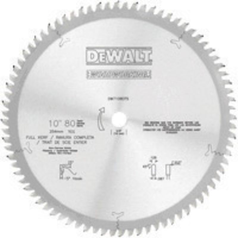 DEWALT� 12" Carbide Tipped Non Ferrous Blade 80 Teeth