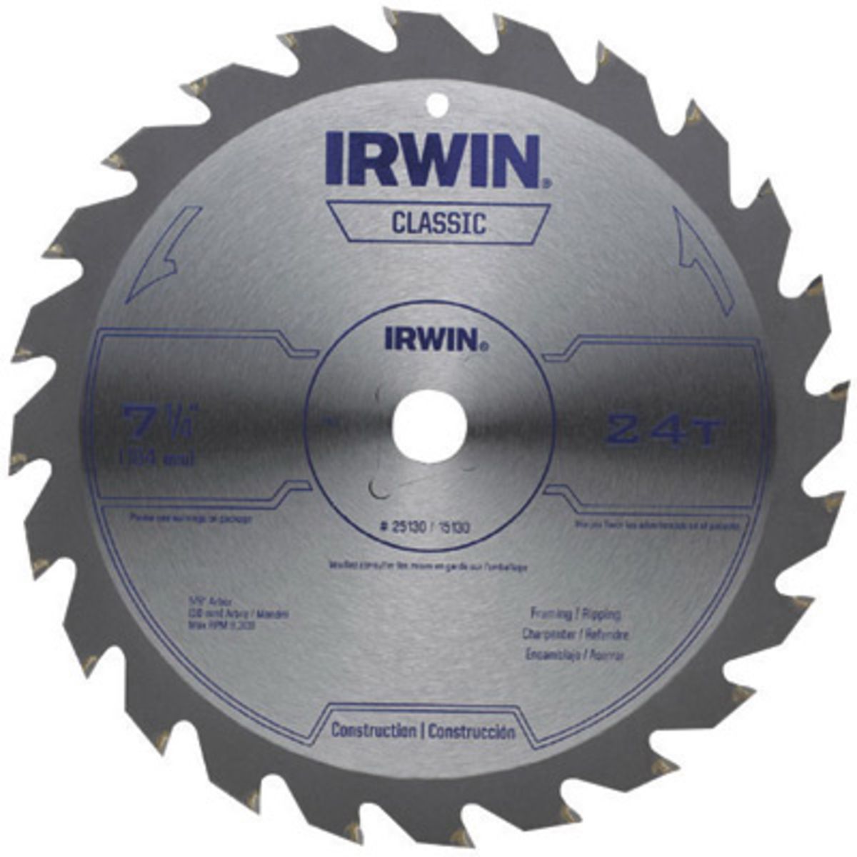 IRWIN� 7 1/4 IRWIN� 7 1/4" 24 Teeth Vise-Grip�/Sprint� Carbide Tipped Circular Saw Blade