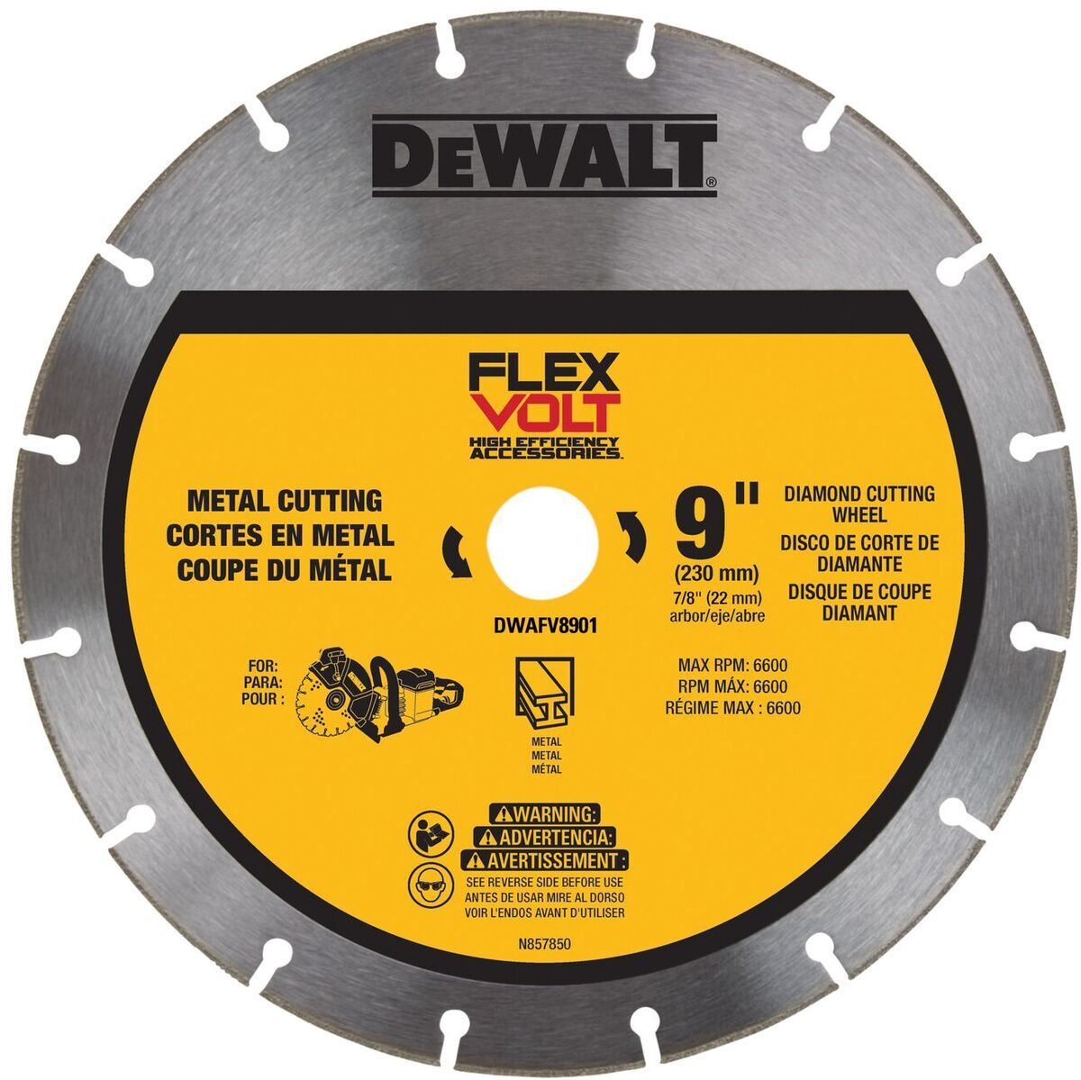 DEWALT� FLEXVOLT� 9 DEWALT� FLEXVOLT� 9" Cut off Blade