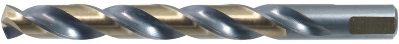WALTER Drillco Series 400F 3/16 WALTER Drillco Series 400F 3/16" X 3.5" X 3/16" 3-Flat Shank Black & Gold Coated Jobber Length Drill Bit