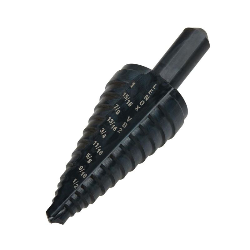 Lenox� 1/2 Lenox� 1/2" - 1" X 3" X 3/8" Straight/3-Flat Shank Black Oxide Coated Step Drill Bit