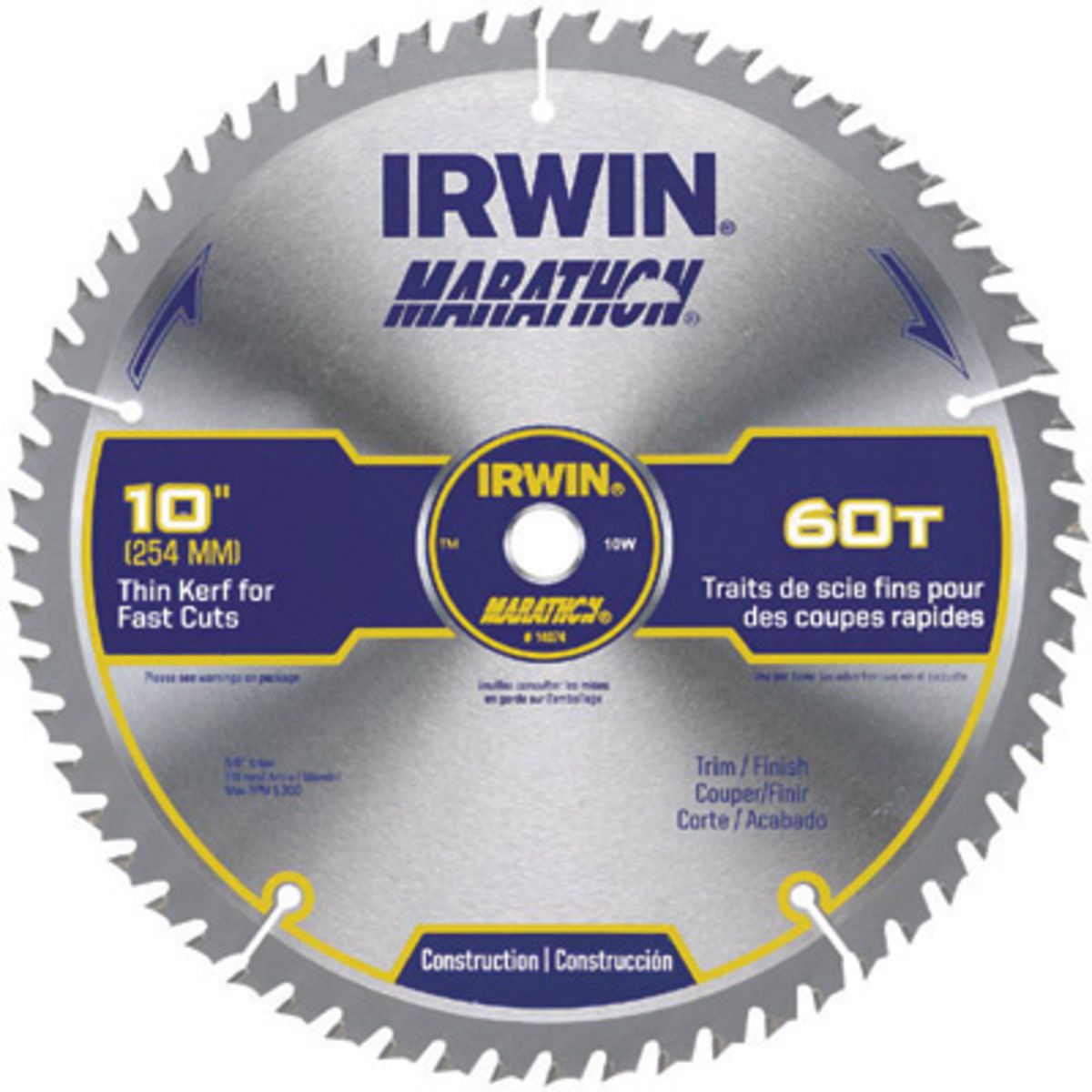 IRWIN� 10 IRWIN� 10" 60 Teeth Vise-Grip�/Marathon� Carbide Tipped Circular Saw Blade