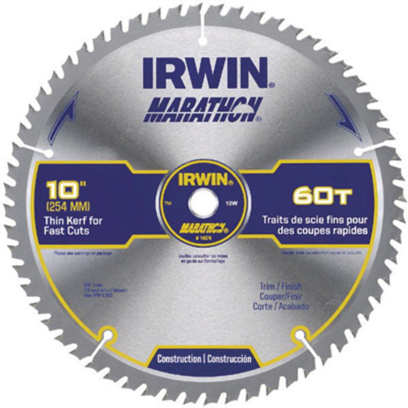 IRWIN� 10" 60 Teeth Vise-Grip�/Marathon� Carbide Tipped Circular Saw Blade