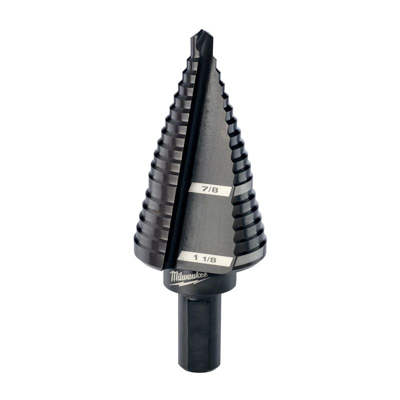Milwaukee� 7/8 Milwaukee� 7/8" - 1 1/8" X 2.95" X 3/8" 3-Flat Shank Step Drill Bit