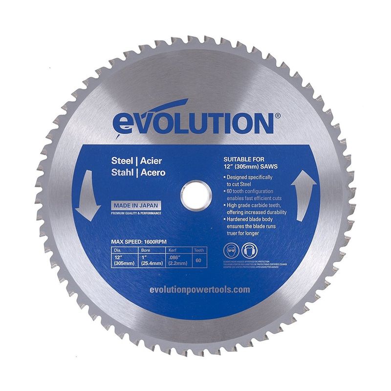 Evolution� Power Tools 12" Tungsten Carbide-Tipped Circular Saw Blade 60 Teeth