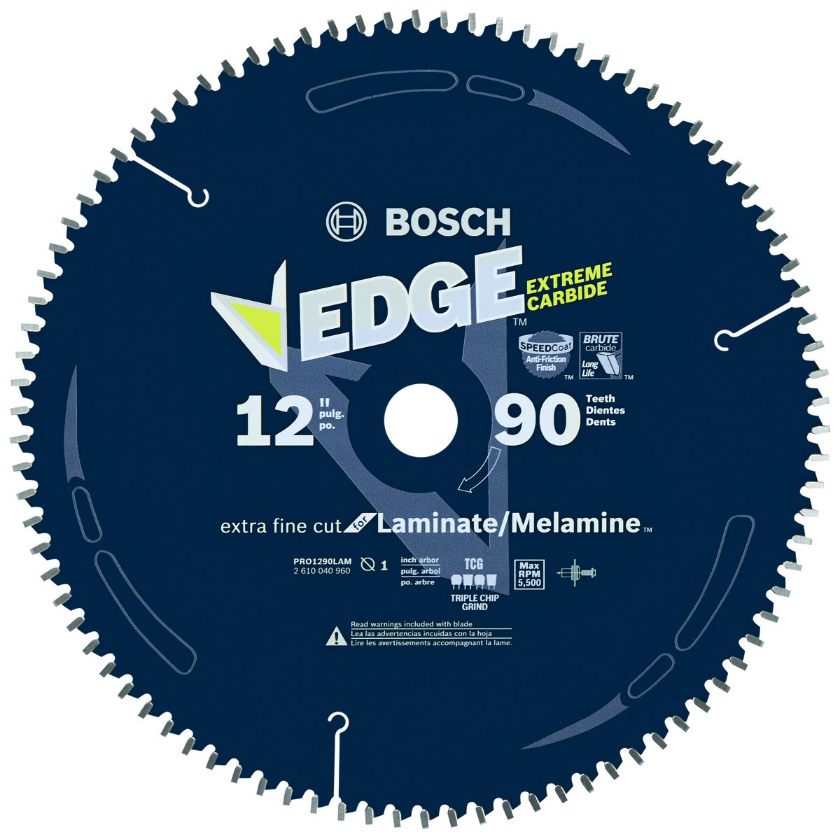 Bosch 12 Bosch 12" 90 Teeth Edge Extreme Carbide Tipped Circular Saw Blade