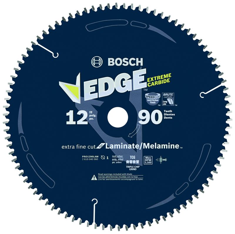 Bosch 12" 90 Teeth Edge Extreme Carbide Tipped Circular Saw Blade