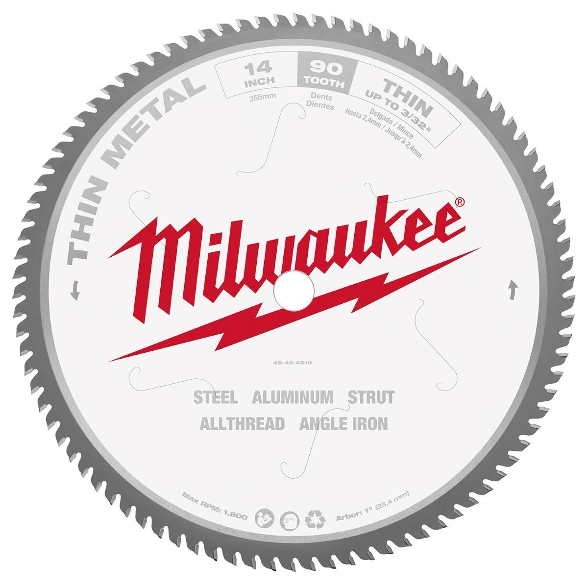 Milwaukee� 14 Milwaukee� 14" 90 Teeth Carbide Circular Saw Blade