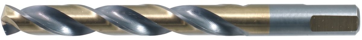 WALTER Drillco Series 400F 1/2 WALTER Drillco Series 400F 1/2" X 6" X 1/2" 3-Flat Shank Black & Gold Coated Jobber Length Drill Bit