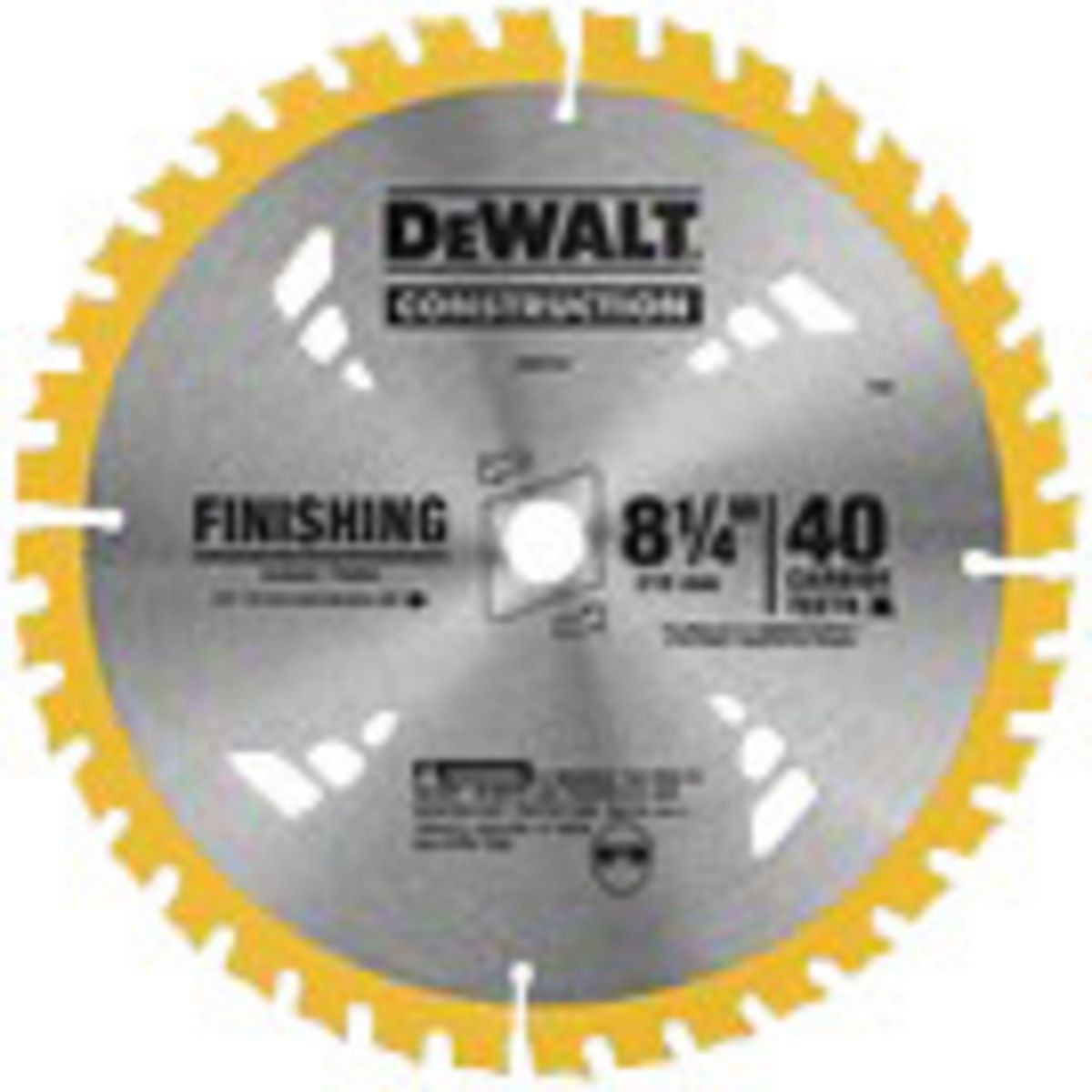 DEWALT� 8 1/4" 40 Teeth Series 20� Tungsten Carbide Tipped Circular Saw Blade