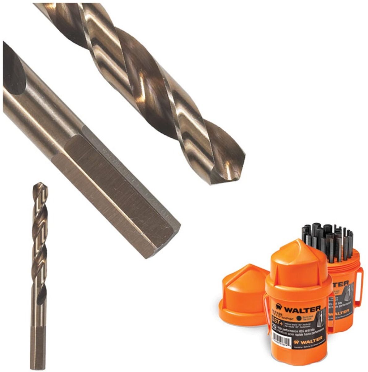 WALTER Drillco SST� 1/4 WALTER Drillco SST� 1/4" X 4" X 1/4" Quick Shank Bronze Oxide Coated Jobber Length Drill Bit