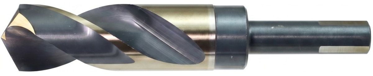 WALTER Drillco Nitro� Series 1000N 9/16 WALTER Drillco Nitro� Series 1000N 9/16" X 6" X 1/2" 3-Flat Shank Black & Gold Coated S&D Drill Bit