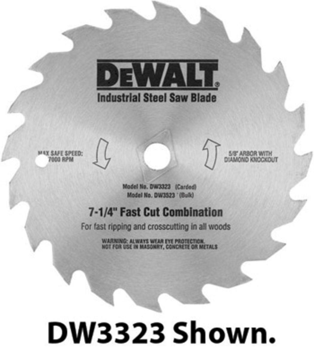 DEWALT� 7 1/4" 10 Teeth Carbide Tipped Circular Saw Blade
