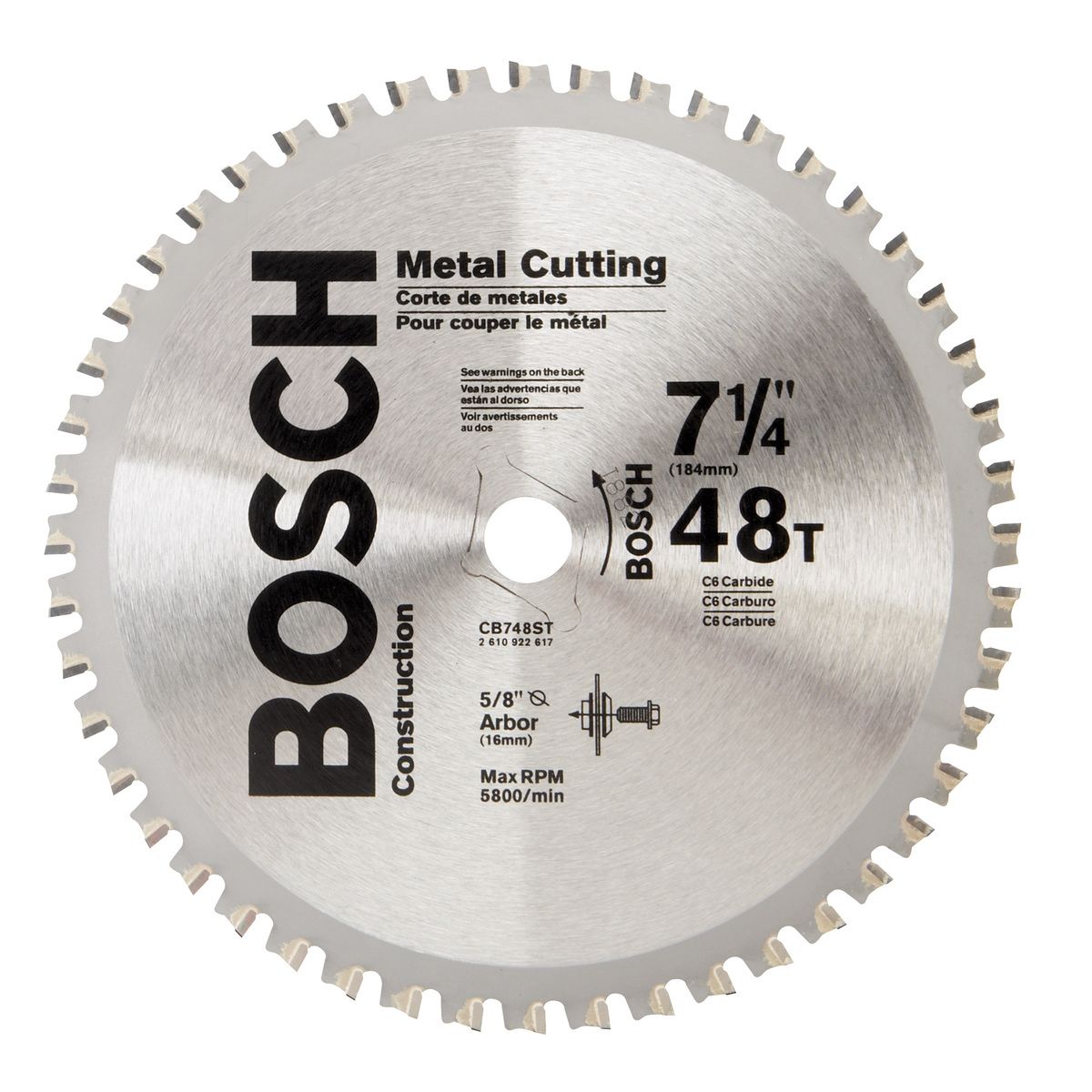 Bosch 7 1/4" 48 Teeth Edge Extreme Carbide Tipped Circular Saw Blade