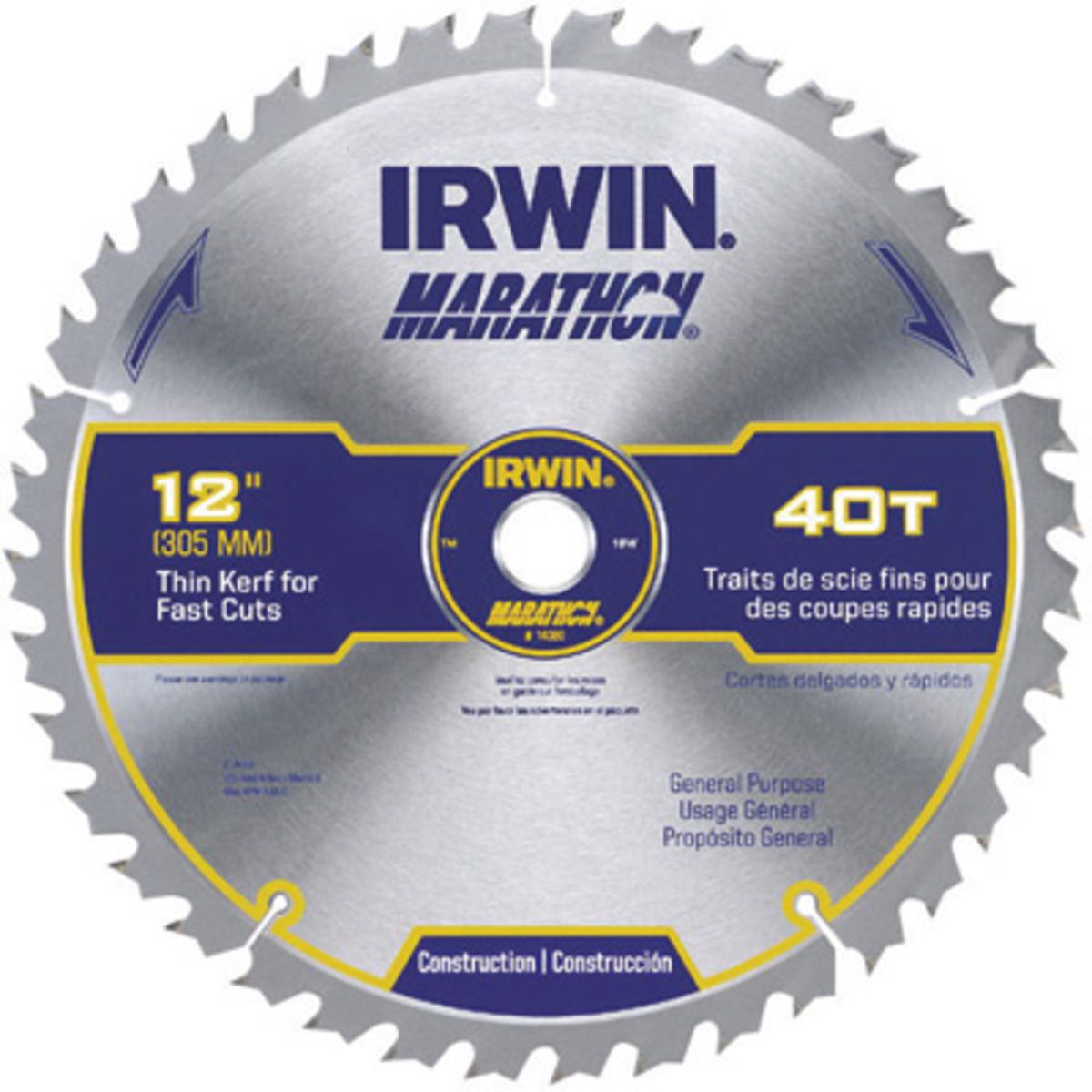 IRWIN� 12" 40 Teeth Vise-Grip�/Marathon� Carbide Tipped Circular Saw Blade