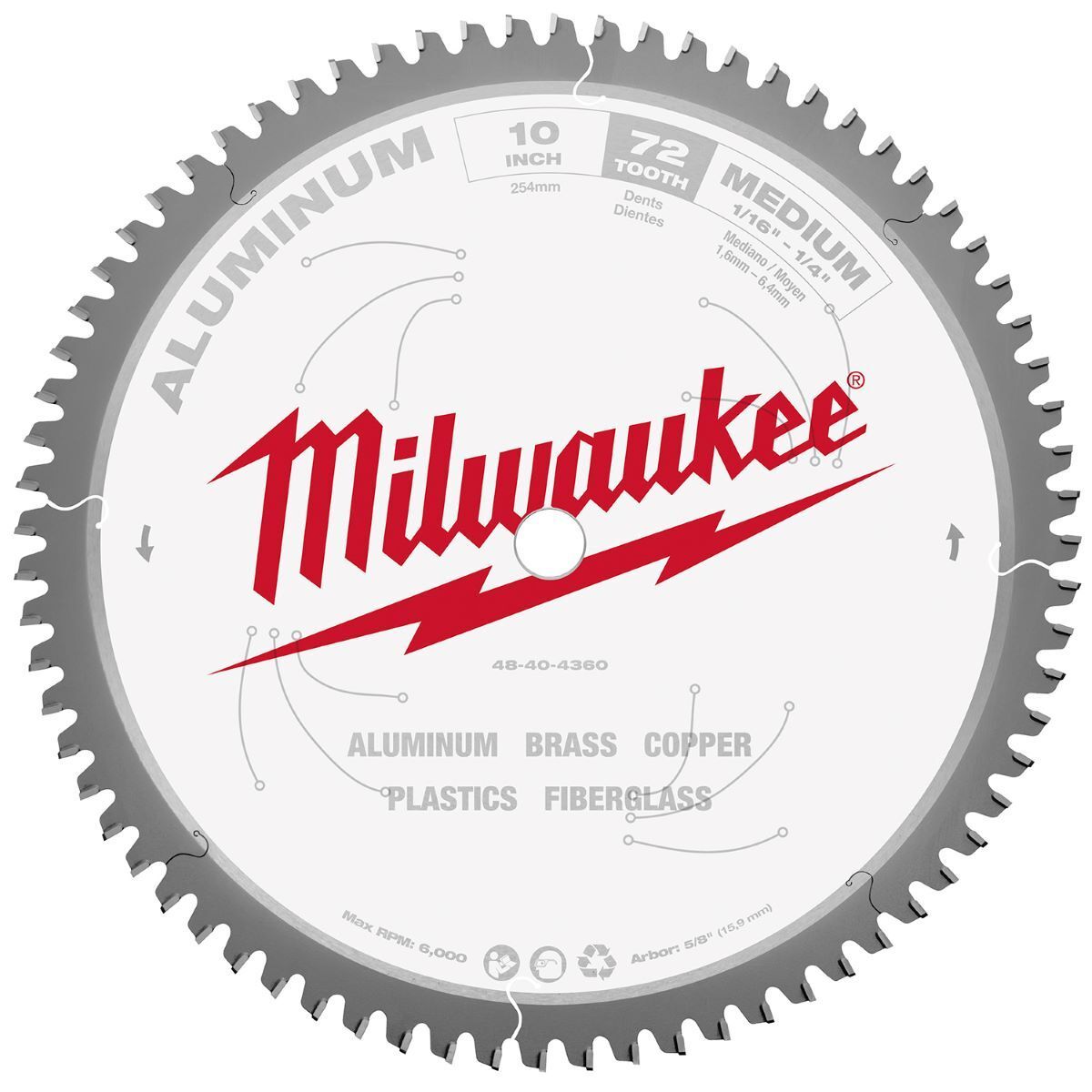 Milwaukee� 10 Milwaukee� 10" 72 Teeth Carbide Circular Saw Blade