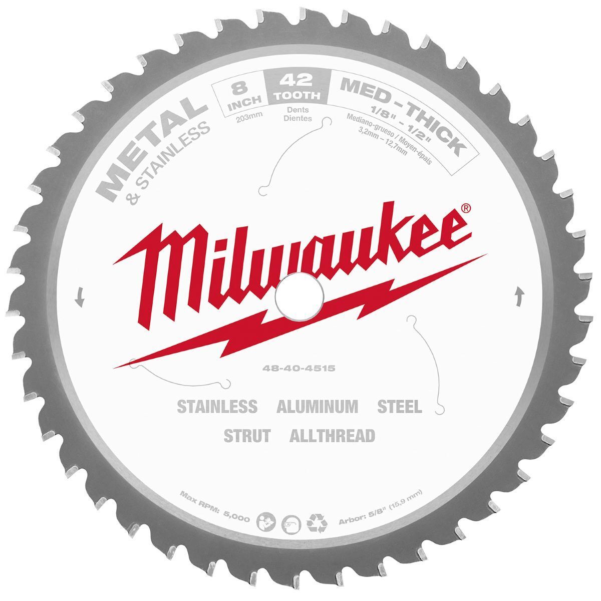 Milwaukee� 8 Milwaukee� 8" 42 Teeth Carbide Circular Saw Blade