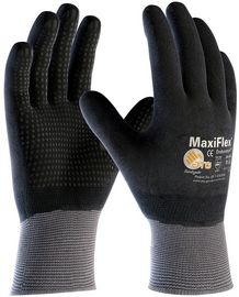 PIP Global Safety® X-Large MaxiFlex® Endurance™ 15 Gauge Black Micro Foam Nitrile Full Coated Work Gloves With Nylon Liner And Knit Wrist