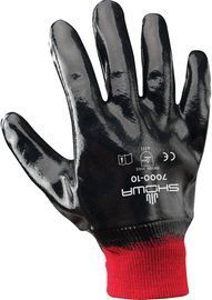 SHOWA™ Size 9 Heavy Duty Nitrile Palm Coated Work Gloves With Cotton Liner And Knit Wrist