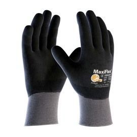 PIP Global Safety® X-Small MaxiFlex® Ultimate™ 15 Gauge Black Micro Foam Nitrile Full Coated Work Gloves With Nylon And Elastane Liner And Knit Wrist