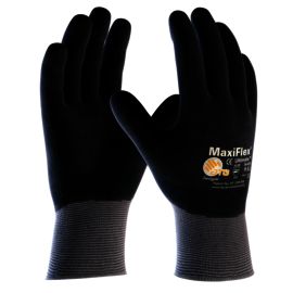 PIP Global Safety® 2X-Small MaxiFlex® Ultimate™ 15 Gauge Black Micro Foam Nitrile Full Coated Work Gloves With Nylon And Elastane Liner And Knit Wrist